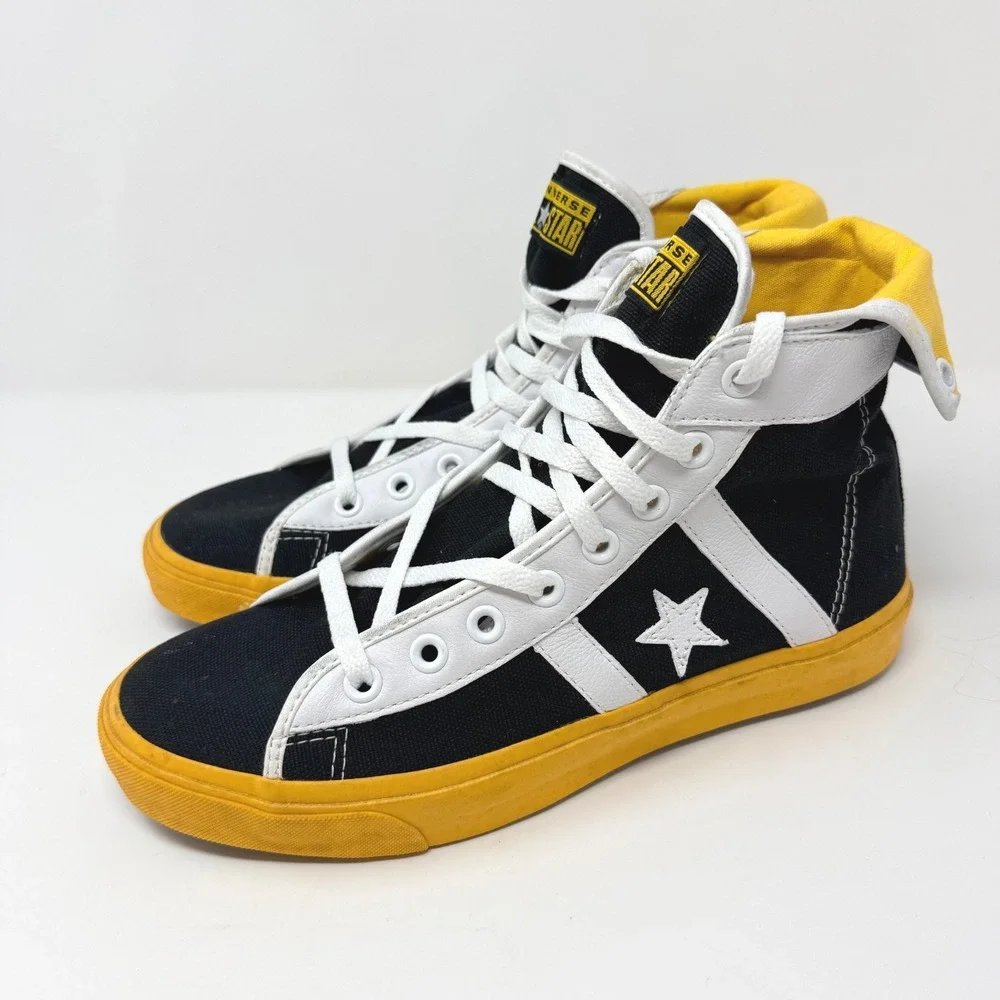 Converse All Star Re-Issue Street Hockey High Top Men's 9 Bruins Leather NEW